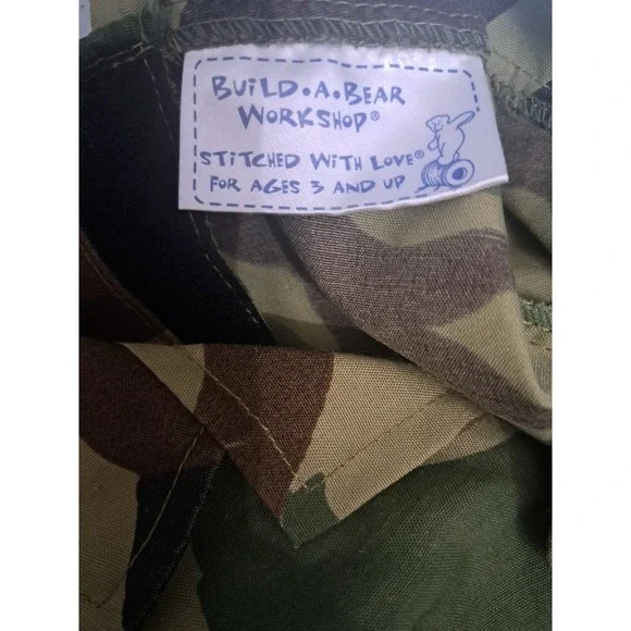 Build a Bear Clothing Shirt Jacket Camo Green Military Army - Picture 5 of 5